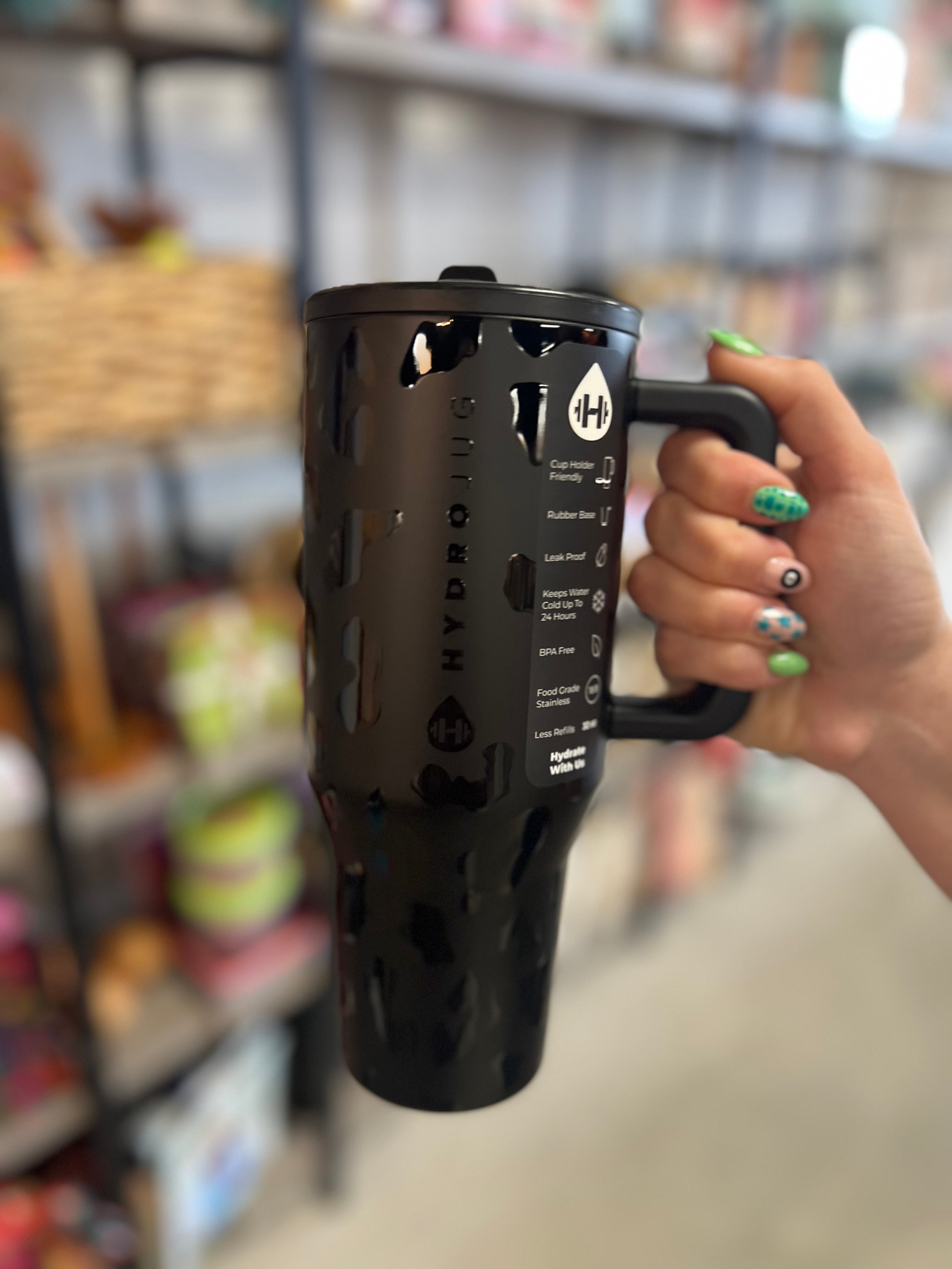 HydroJug 32oz. - Leopard Black Onyx - Lace and Grace Boutique