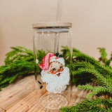 Vintage Santa Glass Tumbler