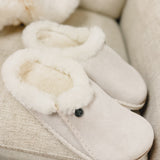 Birkenstock Zermatt Premium Suede Slipper - Antique White