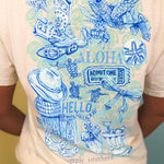 Simply Southern Mineral Wash Howdy Tee - Bone - Lace and Grace Boutique