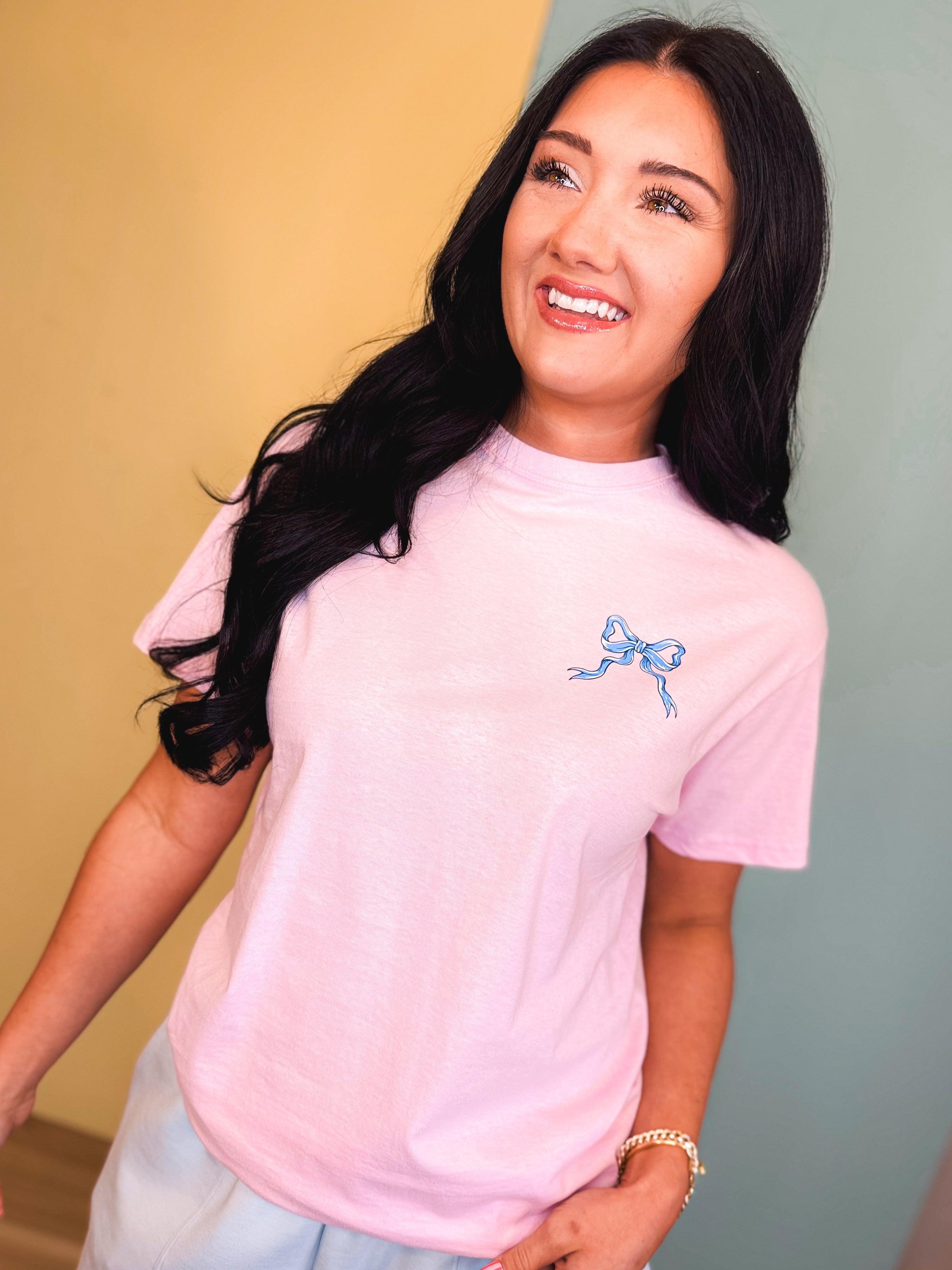 Simply Southern She Loves Jesus Tee - Peony - Lace and Grace Boutique