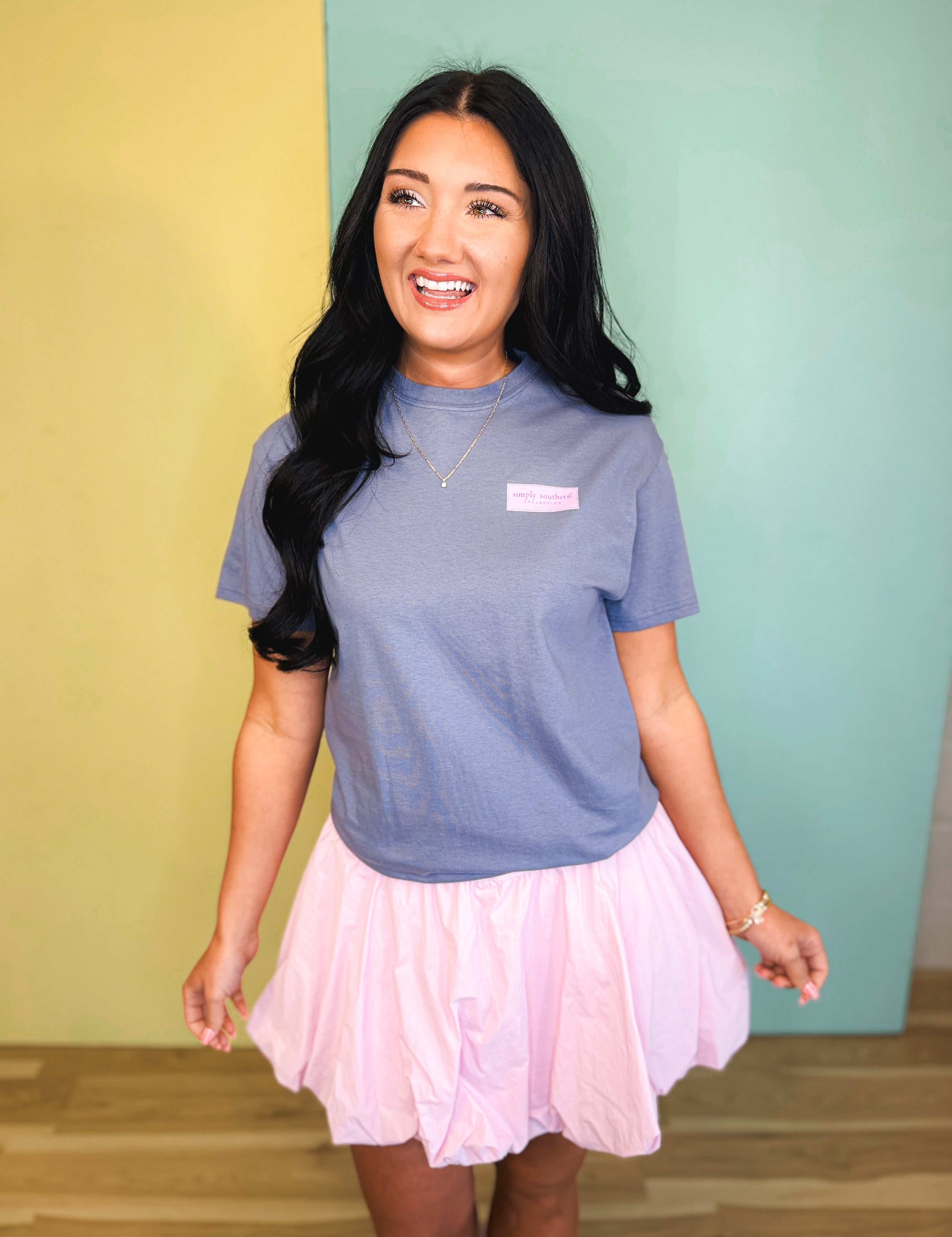Simply Southern Day You Desire Tee - Denim - Lace and Grace Boutique