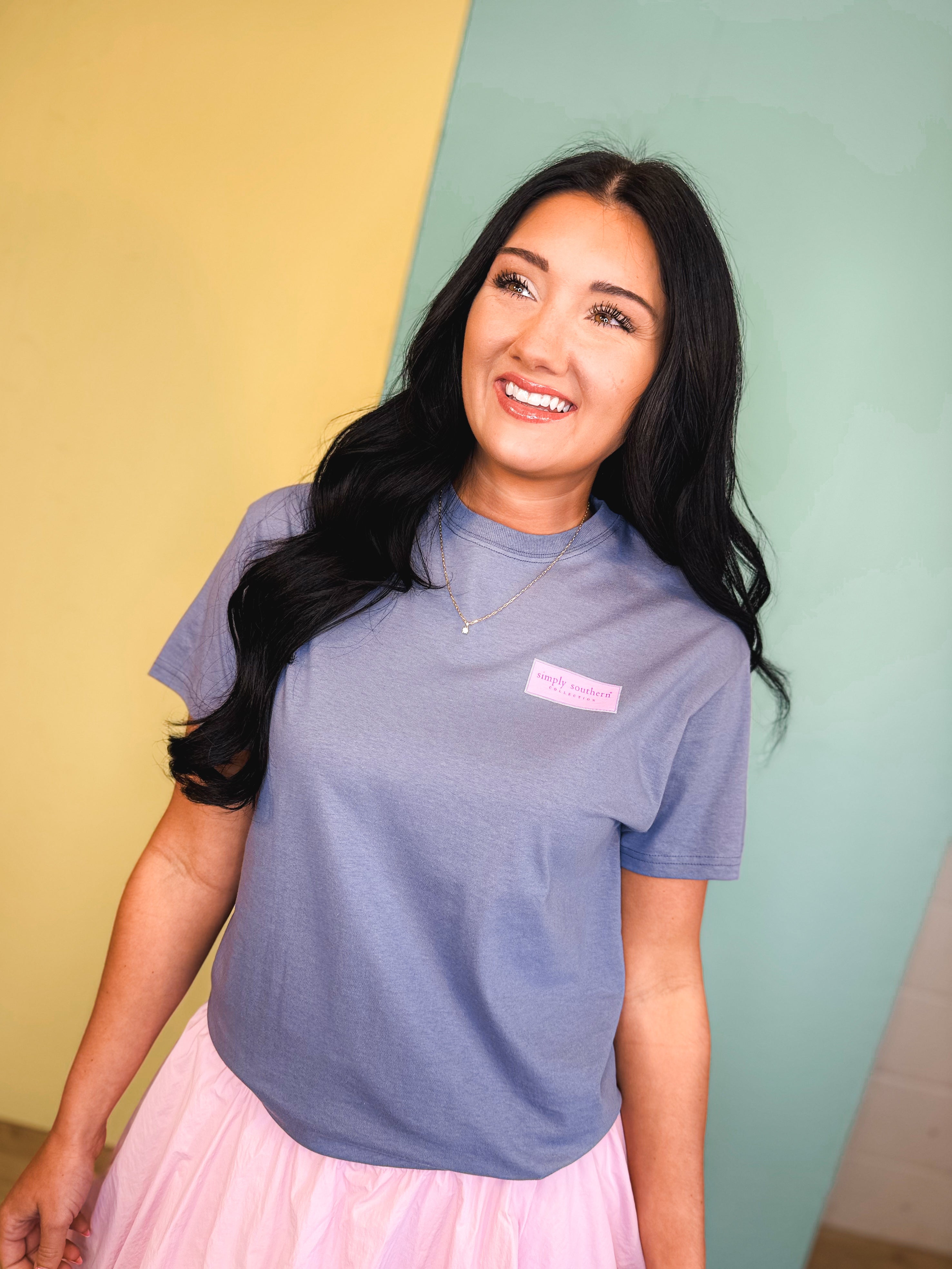 Simply Southern Day You Desire Tee - Denim - Lace and Grace Boutique