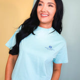 Simply Southern Live With Zest Lemon Tee - Agean Blue - Lace and Grace Boutique