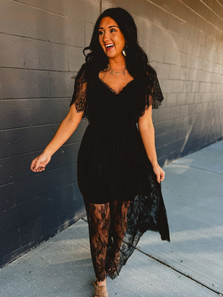black lace dress with jewelry Floral Overlay Maxi Size:XXS A sweetheart neckline frames collection:we-made-too-much Black & Brown Animal