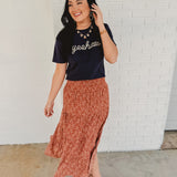 Yeehaw Knit Tee - Charcoal