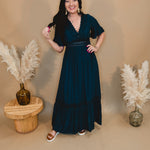 Love You So Crochet Lace Maxi Dress - Navy - Lace and Grace Boutique