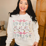 Simply Southern Dilly Dally Long Sleeve Crewneck Sweatshirt - White