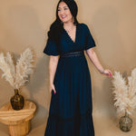 Love You So Crochet Lace Maxi Dress - Navy - Lace and Grace Boutique
