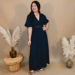 Love You So Crochet Lace Maxi Dress - Navy - Lace and Grace Boutique