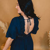 Love You So Crochet Lace Maxi Dress - Navy - Lace and Grace Boutique