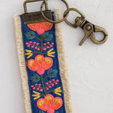 Natural Life Embroidered Key Chain - Navy