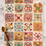 Natural Life Cotton Dish Towel - Folk Quilt Patchwork Cream - Lace and Grace Boutique
