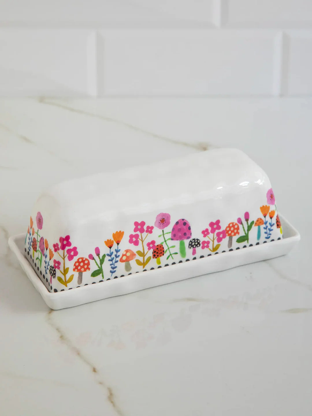 Natural Life Butter Dish - Mushroom - Lace and Grace Boutique