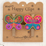 Natural Life Happy Magnet Clips - Butterfly - Lace and Grace Boutique