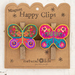 Natural Life Happy Magnet Clips - Butterfly - Lace and Grace Boutique