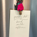 Natural Life Happy Magnet Clips, Set of 2 - Cat