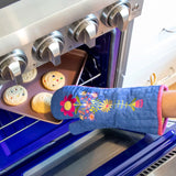 Natural Life Bake Happy Double-Sided Oven Mitt - Folk Floral