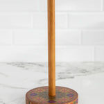 Natural Life Wooden Paper Towel Holder - Folk Floral - Lace and Grace Boutique