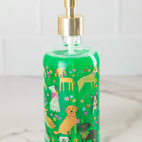 Natural Life Glass Soap Dispenser - Dog Floral