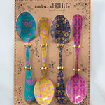 Natural Life Ditsy Teaspoons, Set of 4 - Multi - Lace and Grace Boutique