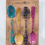 Natural Life Ditsy Teaspoons, Set of 4 - Multi - Lace and Grace Boutique