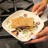 Natural Life Oven To Table Plate - Folk Flower
