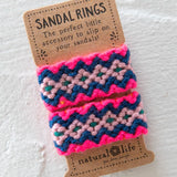 Natural Life Sandal Charms, Set of 2 - Pink