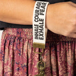 Natural Life Canvas Key Chain - Inhale Courage - Lace and Grace Boutique