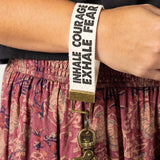 Natural Life Canvas Key Chain - Inhale Courage - Lace and Grace Boutique