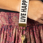 Natural Life Canvas Key Chain - Live Happy - Lace and Grace Boutique