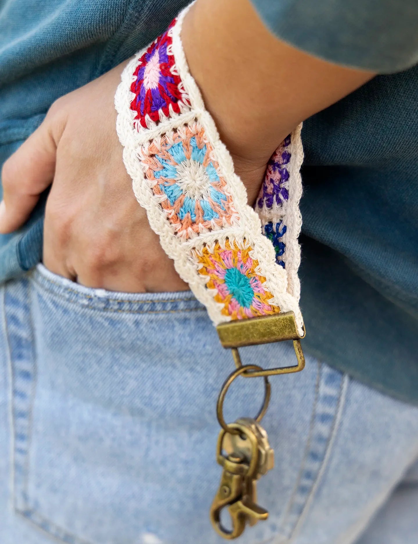 Natural Life Crochet Key Fob - Cream - Lace and Grace Boutique