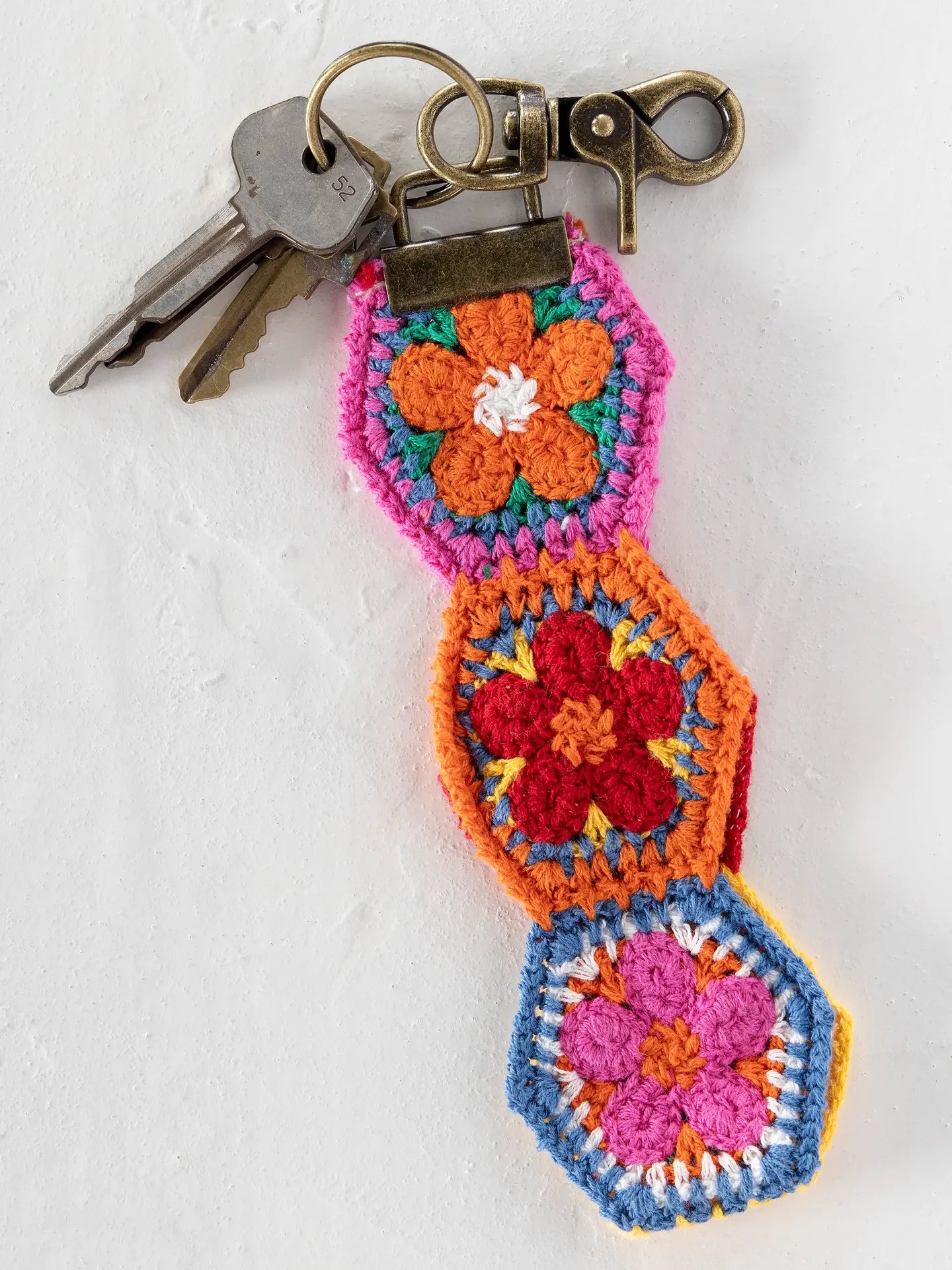 Natural Life Crochet Key Fob - Orange - Lace and Grace Boutique