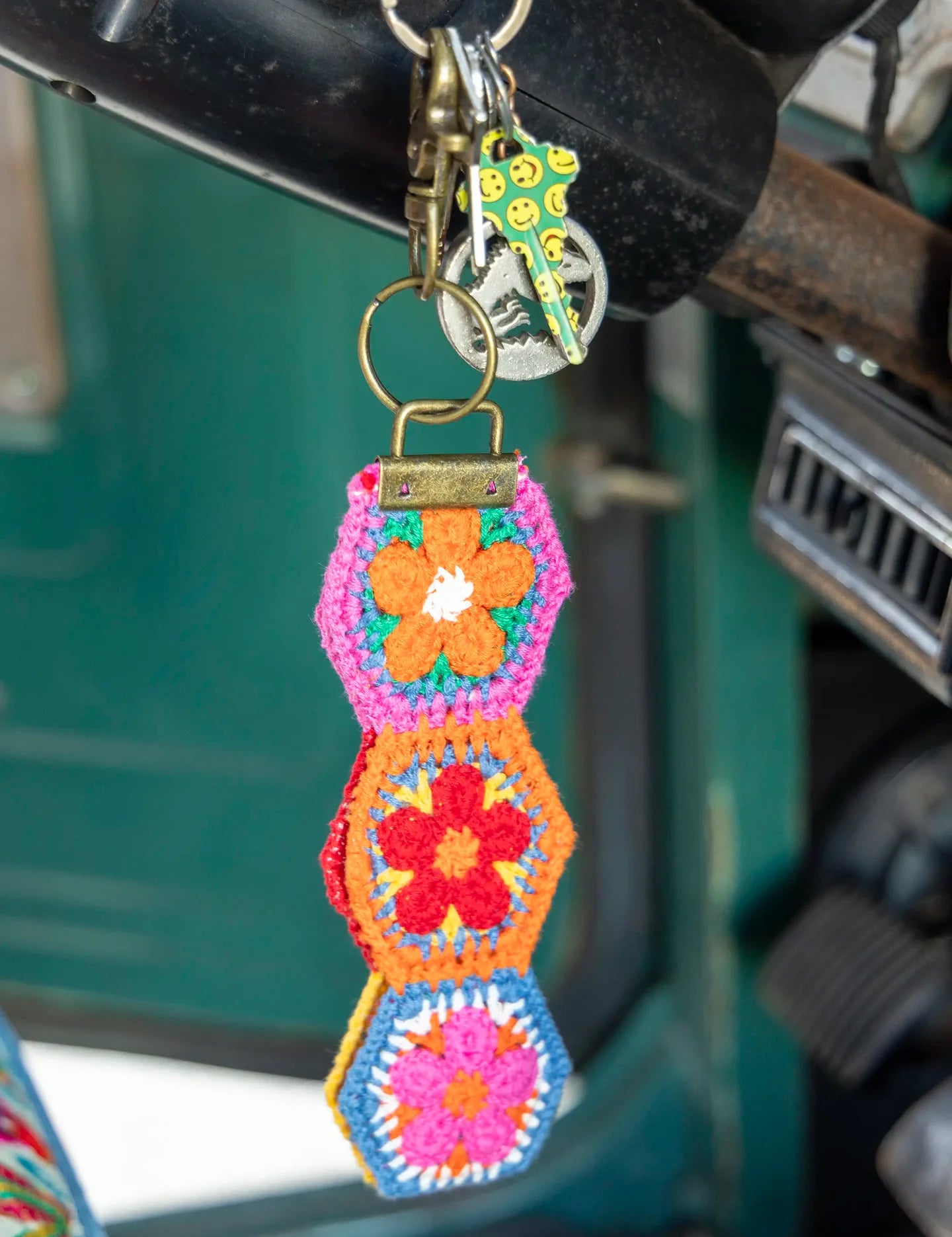 Natural Life Crochet Key Fob - Orange - Lace and Grace Boutique