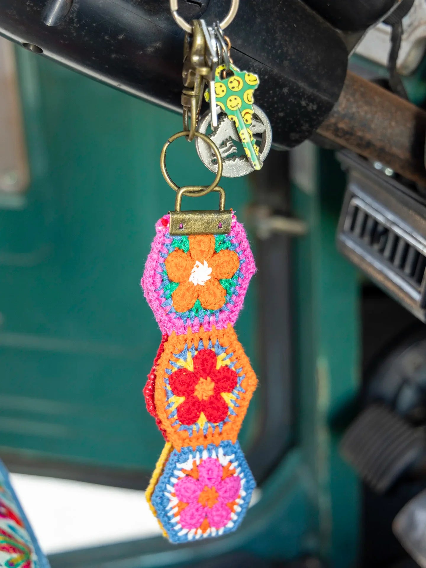 Natural Life Crochet Key Fob - Orange - Lace and Grace Boutique