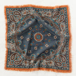 Natural Life Printed Cotton Bandana - Classic Charcoal - Lace and Grace Boutique
