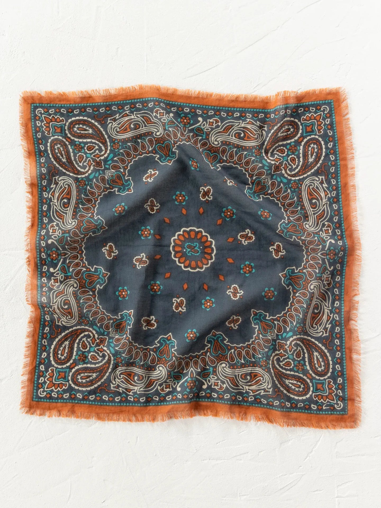 Natural Life Printed Cotton Bandana - Classic Charcoal - Lace and Grace Boutique
