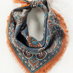 Natural Life Printed Cotton Bandana - Classic Charcoal - Lace and Grace Boutique