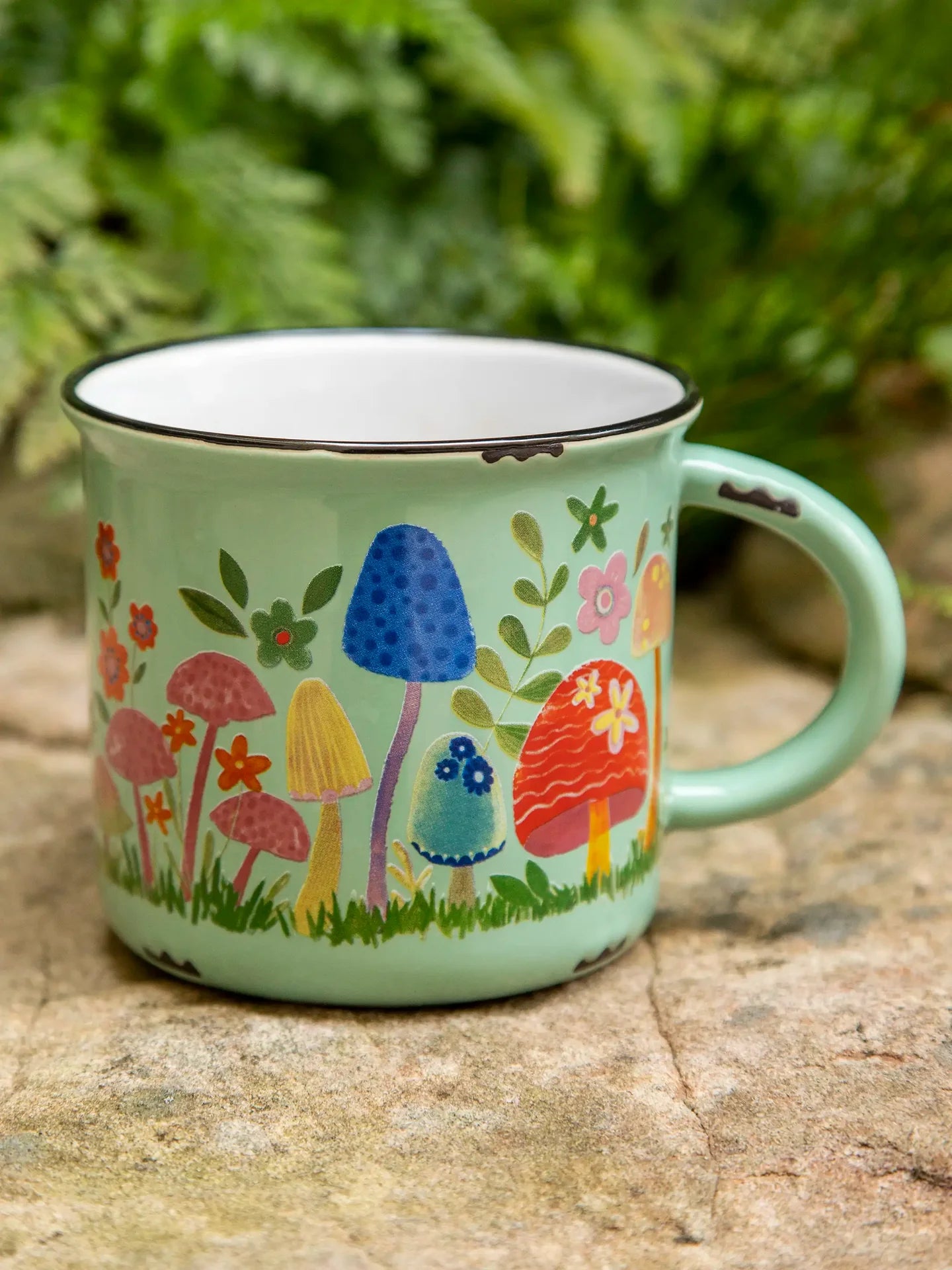 Natural Life Camp Coffee Mug - Mushroom - Lace and Grace Boutique