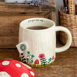 Natural Life Lidded Mushroom Mug - Lace and Grace Boutique