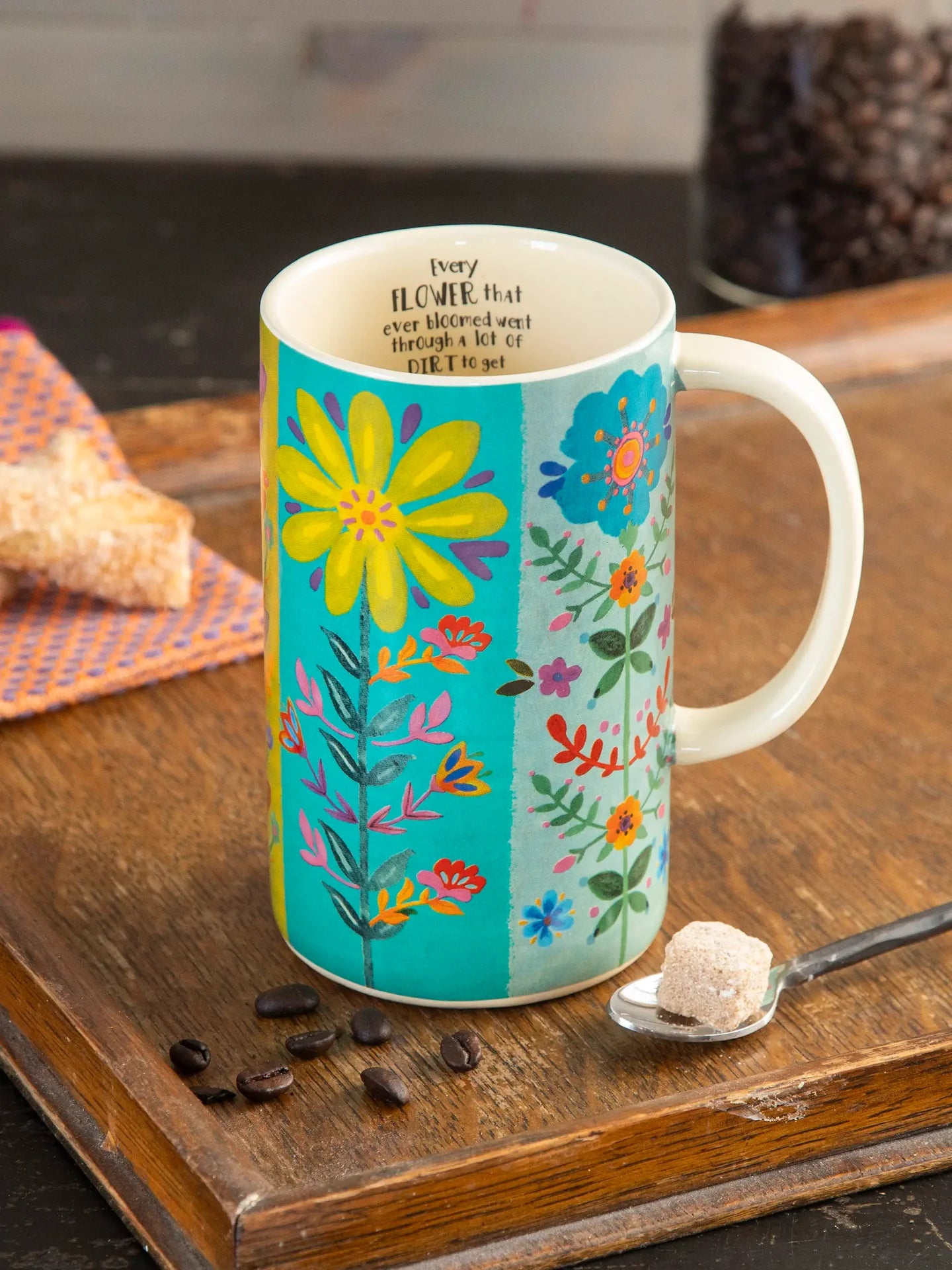 Natural Life Latte Mug - Every Flower - Lace and Grace Boutique