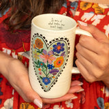 Natural Life Latte Mug Do What Makes Your Heart Happy - Sage