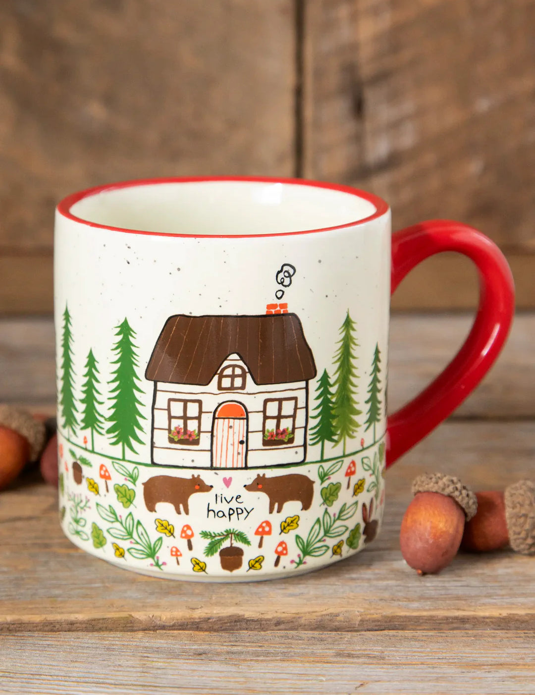 Natural Life Bungalow Mug - Live Happy Cottage - Lace and Grace Boutique