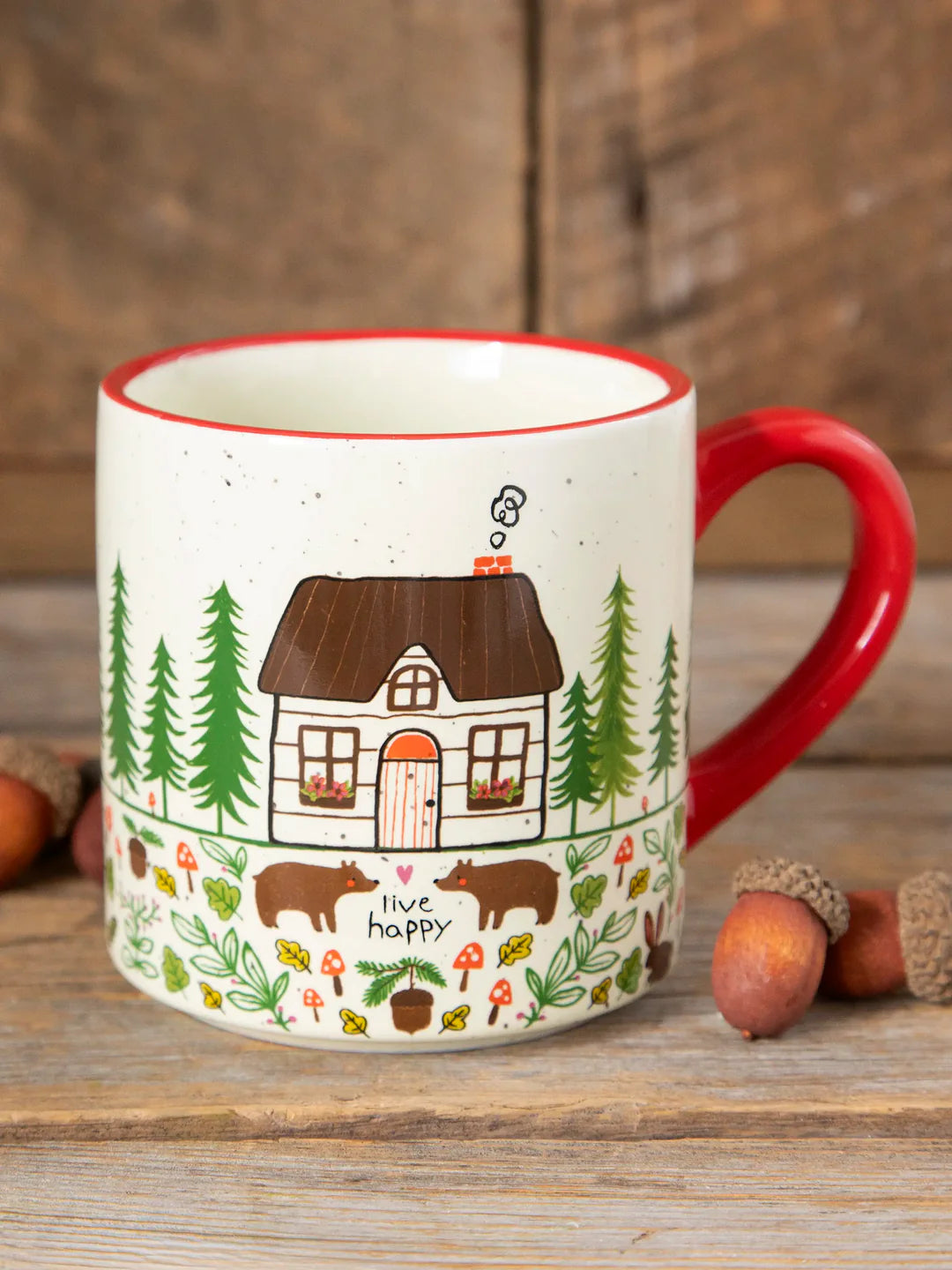 Natural Life Bungalow Mug - Live Happy Cottage - Lace and Grace Boutique