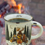 Natural Life Camp Coffee Mug - Campfire Coffee Club Moose - Lace and Grace Boutique