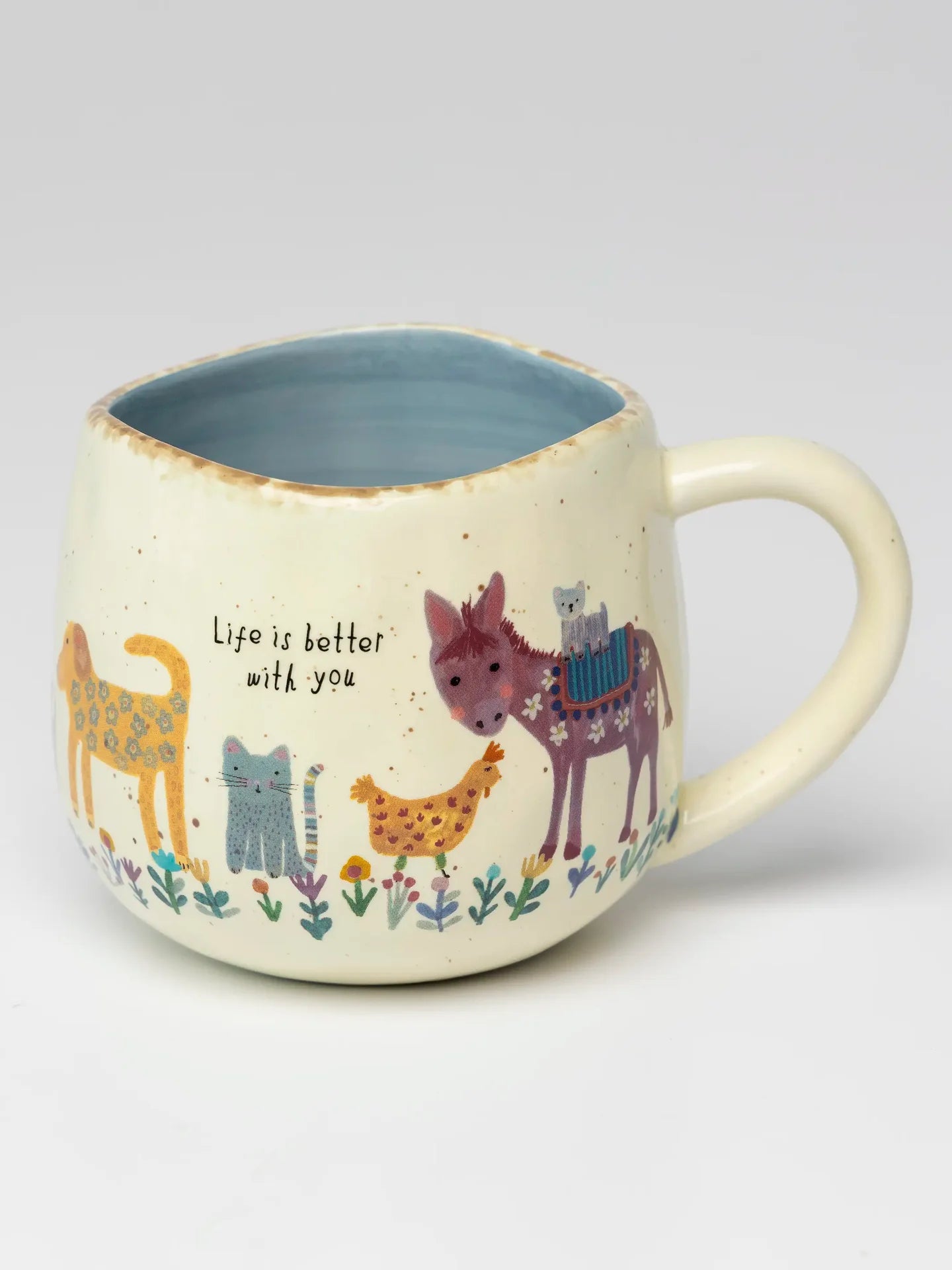 Natural Life Artisan Coffee Mug - Life Is Better With You - Lace and Grace Boutique