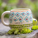 Natural Life Folk Art Coffee Mug - Myrtle The Turtle - Lace and Grace Boutique