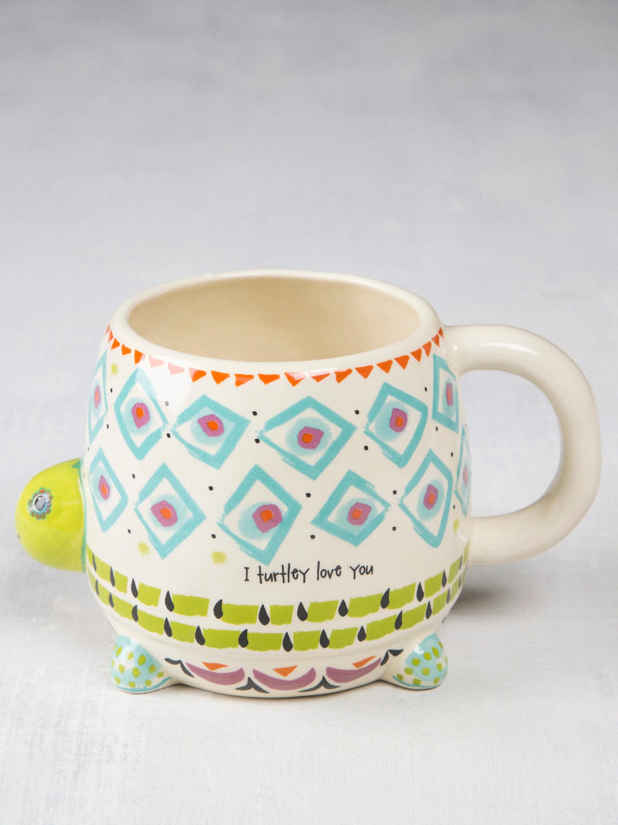 Natural Life Folk Art Coffee Mug - Myrtle The Turtle - Lace and Grace Boutique