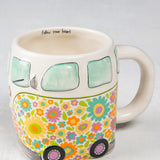 Natural Life Folk Art Coffee Mug - Daisy The Van - Lace and Grace Boutique