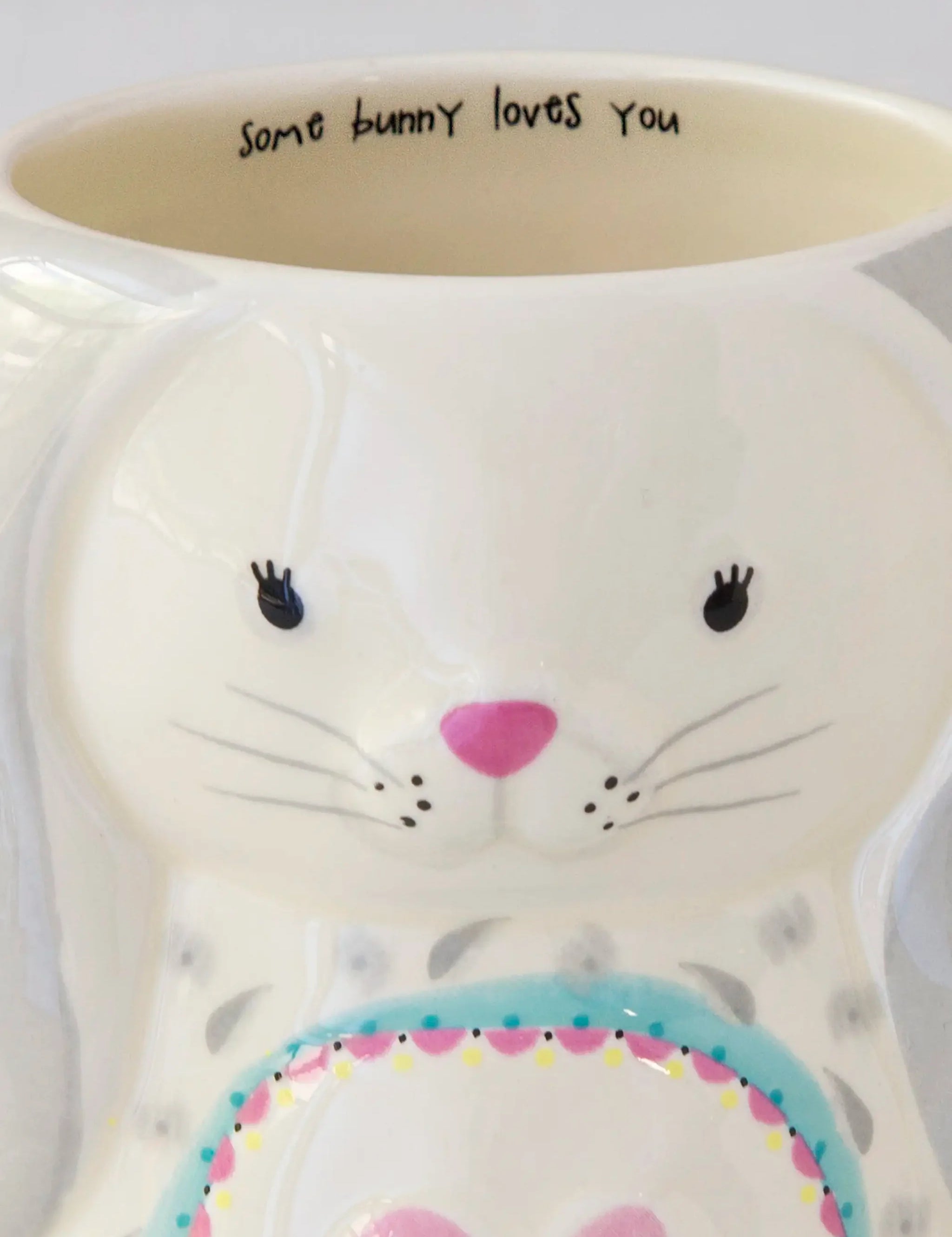 Natural Life Folk Art Coffee Mug - Bonnie The Bunny - Lace and Grace Boutique